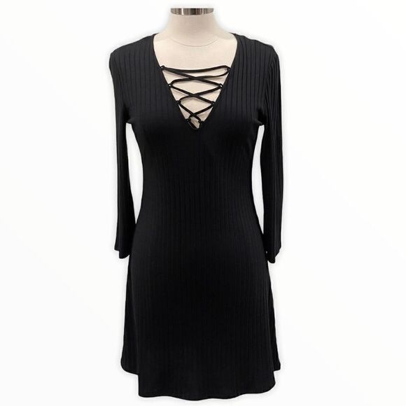 Kensie Cross Neck A-Line Tunic Dress in Size M - Picture 5 of 9